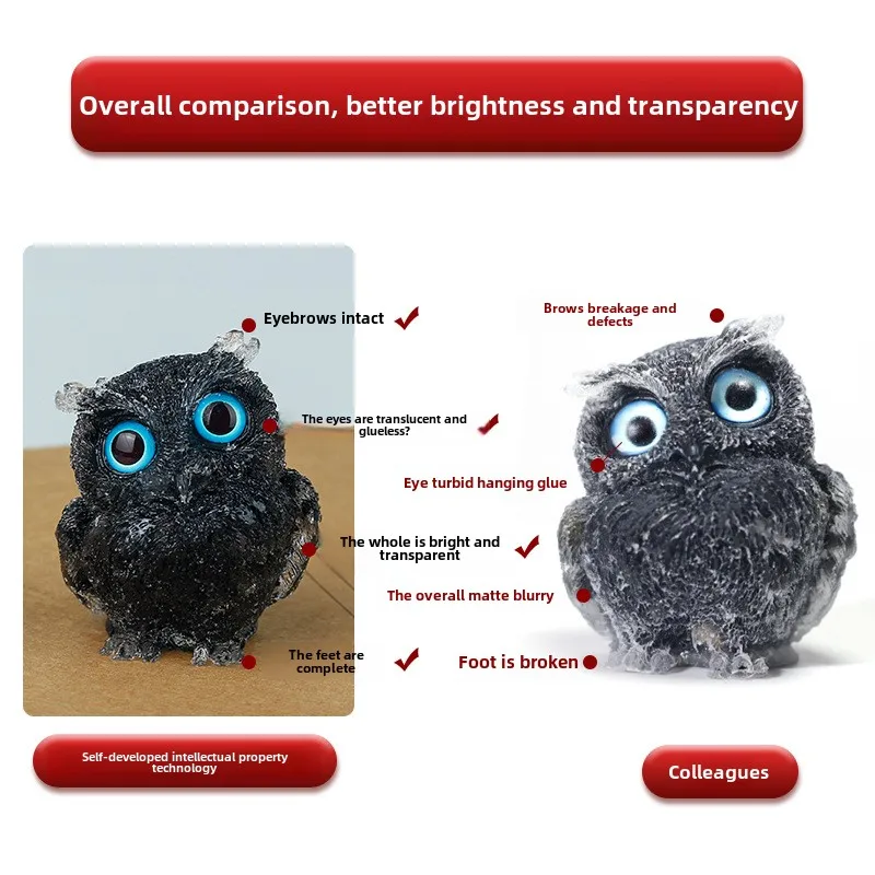 Кристальная сова из смолы UTCdir