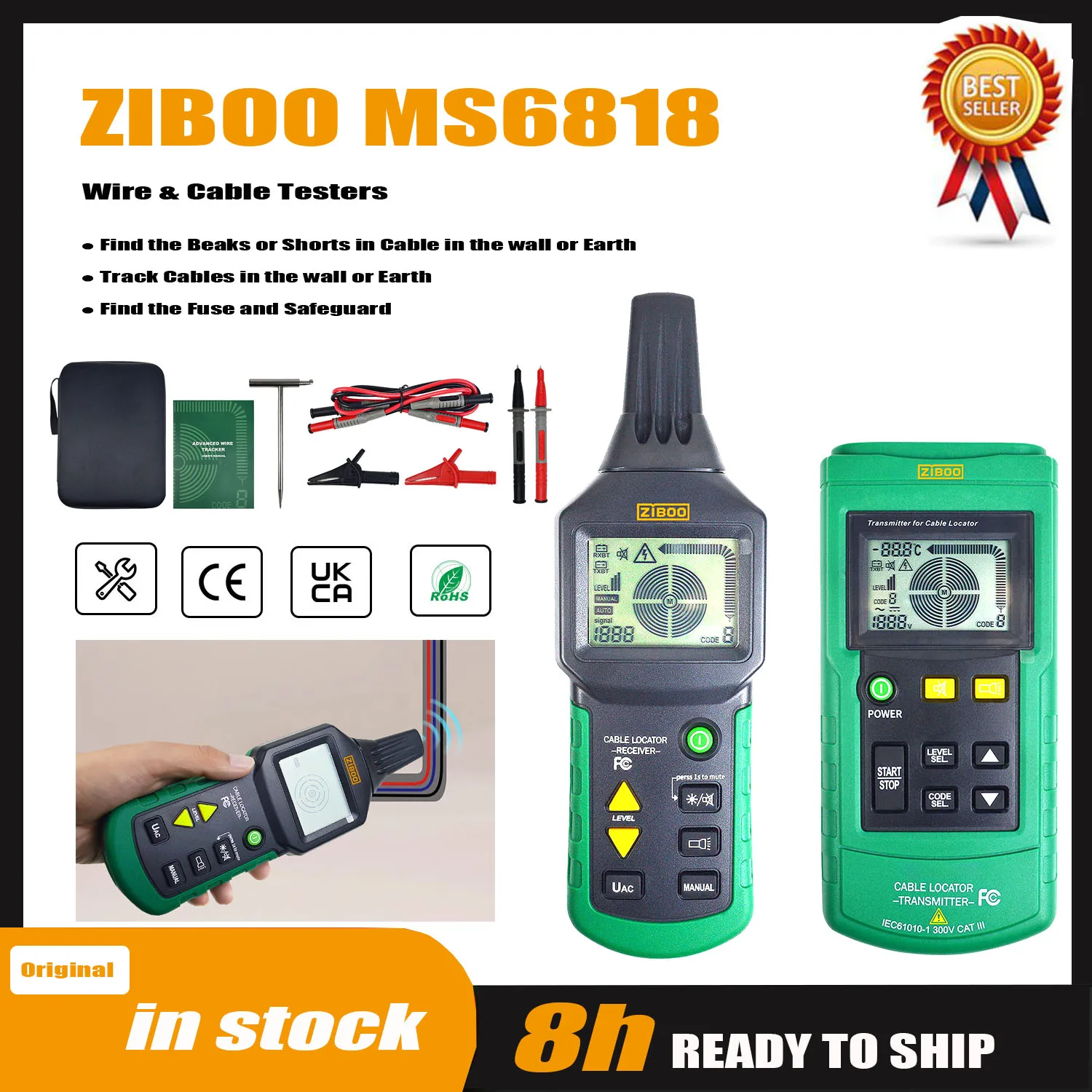 

ZIBOO MS6818 Портативный кабельный трекер