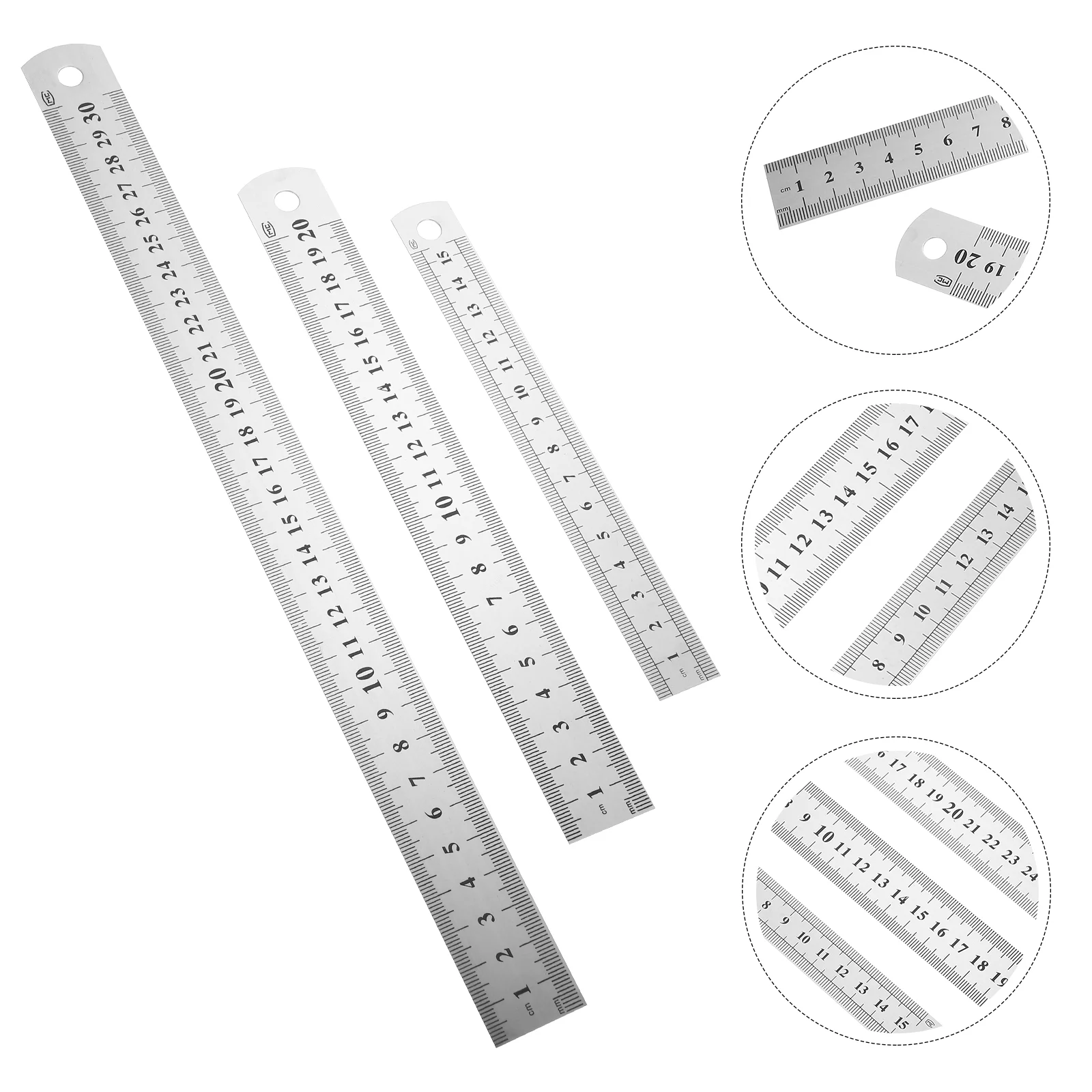 

Ruler Steel Rulers Stainless Straight Bookmark Metal Inch Drawing Measuring Sewing Unbreakable Studentscale Geometry Portable