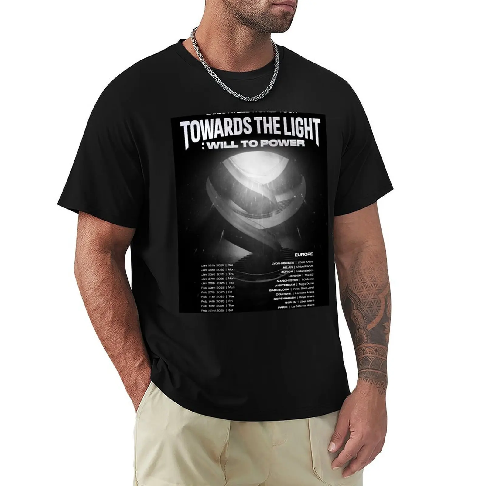 ATEEZ World Tour 2025 - Towards the light : Will to Power / CONCERT MERCH Футболка дизайнерские рубашки простые