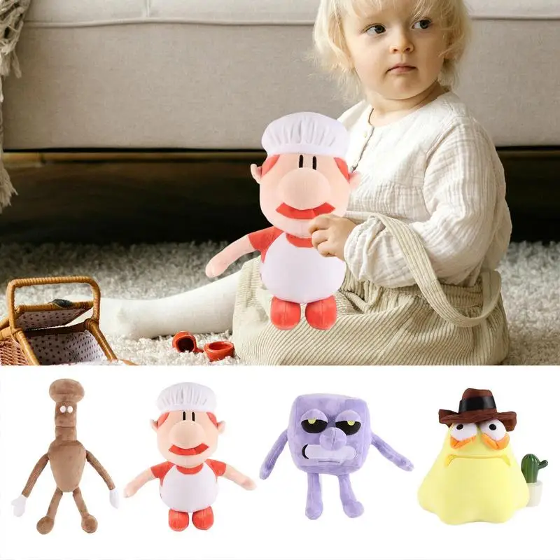 

Pizza Tower Plush Toy Peppino Plush Toys Cute Soft Stuffed Home Room Decoration Dolls For Kid Birthday Christmas Gift