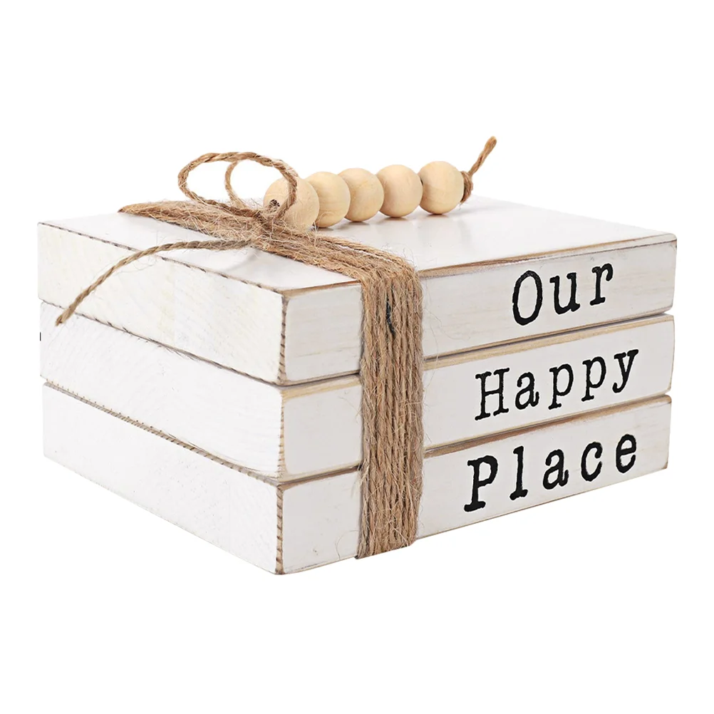 Деревянная поддельная книга витрина реквизит искусственный декор декоративный