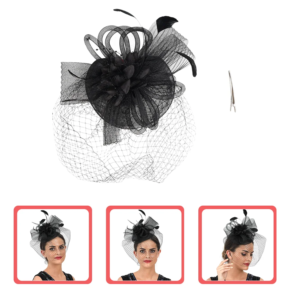 

Barrette Hat Cocktail Fascinator Tea Party Women's Fascinators Lace Headbands