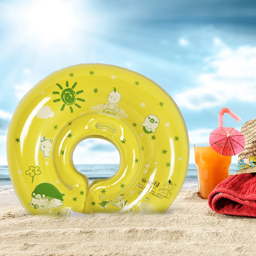 

Thicken PVC Safety Swimming Ring Float Neck Ring Kids Pool Toys Swim Circle Water Floating Drink Cup Holder Accessory