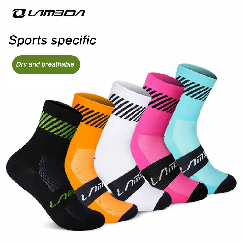

LAMEDAHigh Quality Professional Brand Sport Socks Breathable Road Bicycle Socks Men and Women Outdoor Sports Racing Cycling Sock