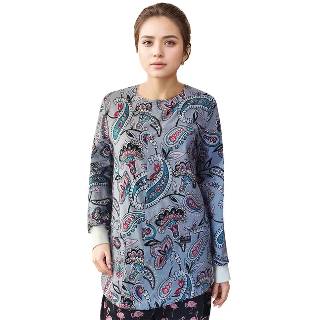 Hennar Женские хирургические куртки-скрабы медицинские куртки размера XXS-4XL