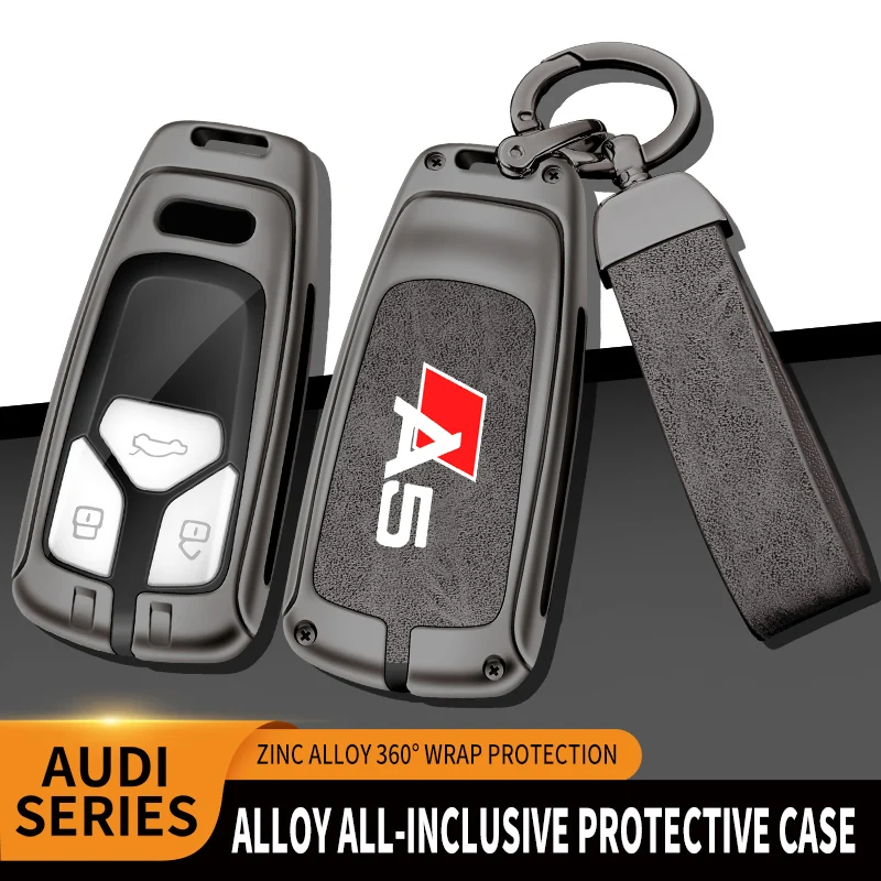 

Автомобильный чехол для ключей из цинкового сплава ТПУ для Audi A4 A5 b6 S Line Logo автомобильный брелок для ключей металлический корпус аксессуары для украшения интерьера