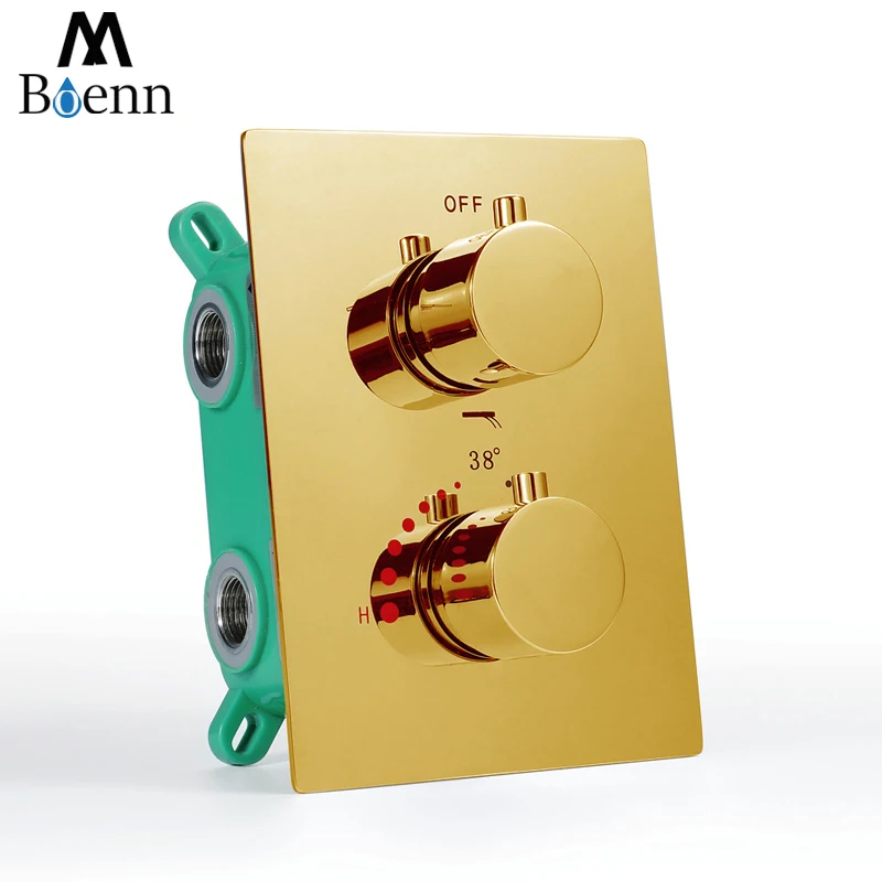 

M Boenn Thermostatic 3 Functions Shower Controller For Shower Set Bathroom Faucets Wall Mounted Bath Concealed Mixer Valve Brass