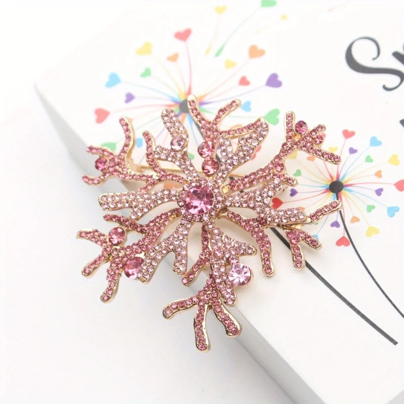 Новая Винтажная розовая бриллиантовая брошь для женщин