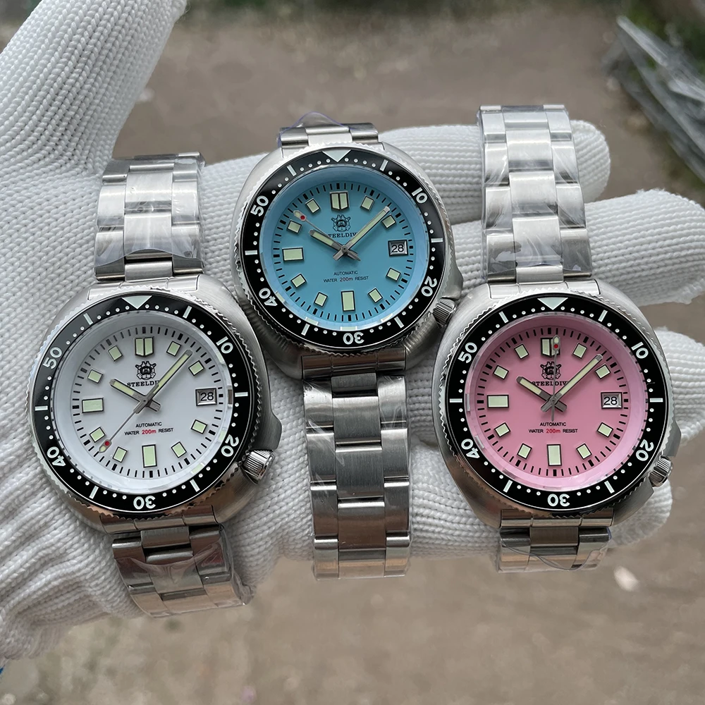 Скидка Новинка, классические часы для дайвинга SD1970 STEELDIVE Abalone, швейцарские Супер Светящиеся Часы NH35 Move Men T 200M, водонепроницаемые механические часы д...