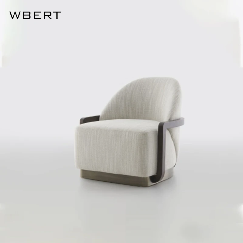 Скандинавский простой художественный дизайн WBERT Одноместный стул из массива
