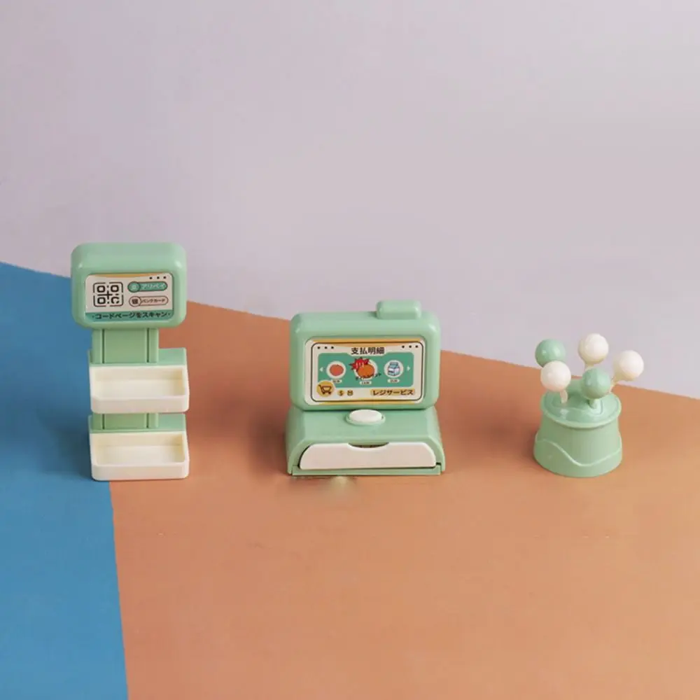 Кассовый аппарат миниатюрный Кассир для кукольного домика проверка