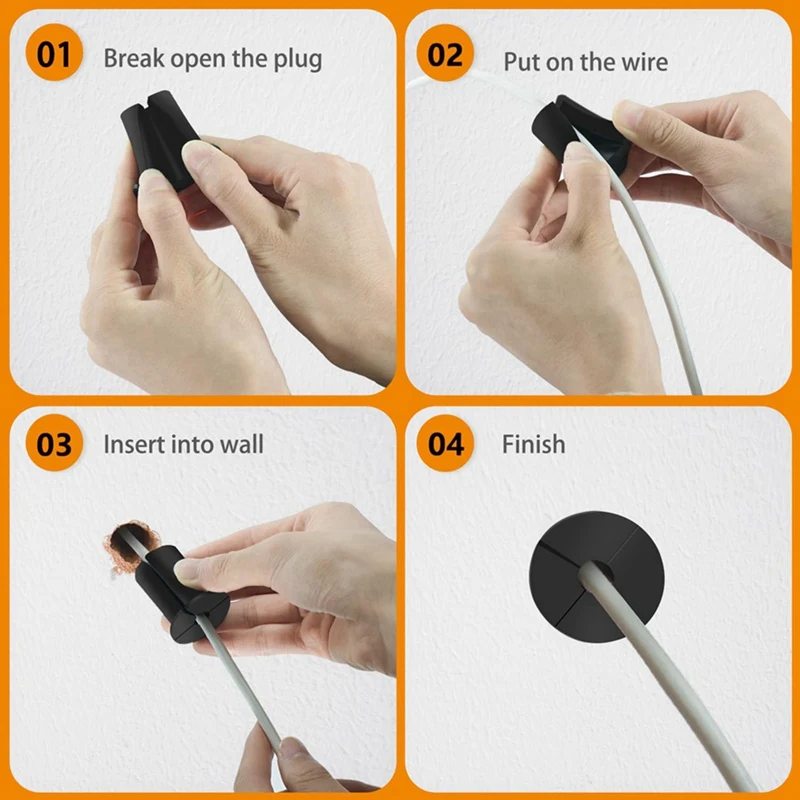 4PCS Cable Routing Kit 1 Inch Wall Pass Through For Starlink Dishy Ethernet Network Wire Holes Grommet