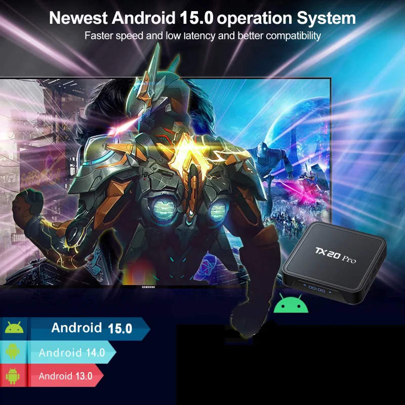 Фото TX20 Pro Smart TV Box Android 15 4K 8K HD 4G 5G Dual WIFI 3D BT5.0 Видеоплеер 8GB 128GB Allwinner H313 ТВ-приставка IPTV №5