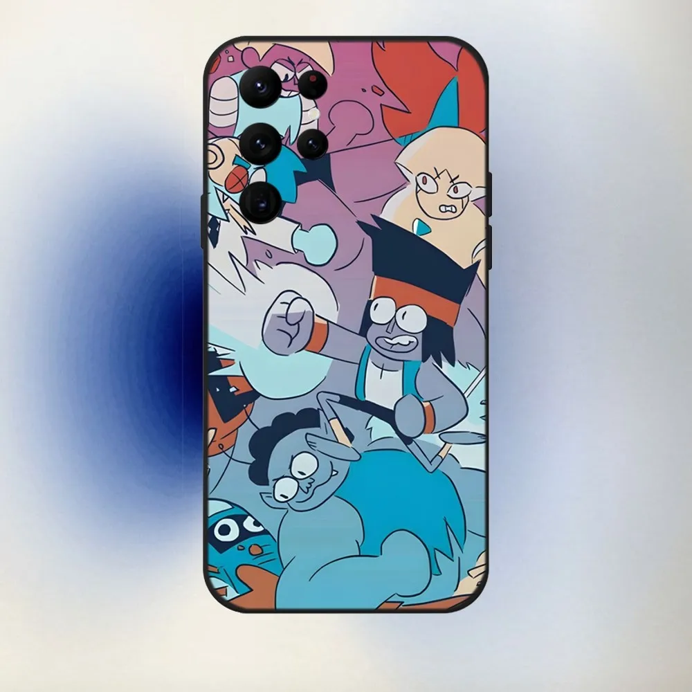 Чехол для телефона O-OK KO Lets be Heroes Samsung S24 23 22 30 21 10 9 Ultra Plus Lite FE 5G черный мягкий чехол