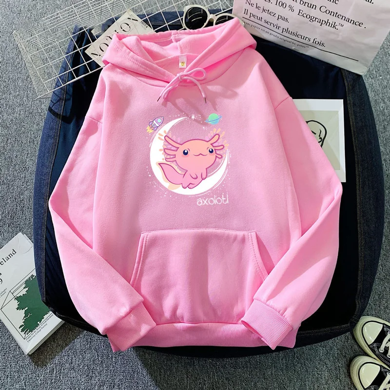 Axolotl Kawaii толстовки Pastel Goth Японское Аниме Комикс женская толстовка модная