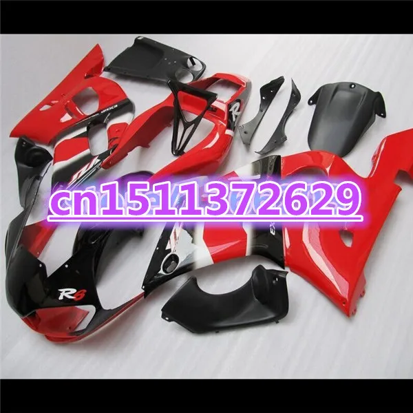 Комплект обтекателей красного и черного цвета для YZF-R6 98-02 YZF 600 R6 1998 99 00 01 2002, обтекатели ABS YZF R6 98 99 00 01 02-Dor D (art.: 3920cbbfee5d7) - 3920cbbfee5d7
