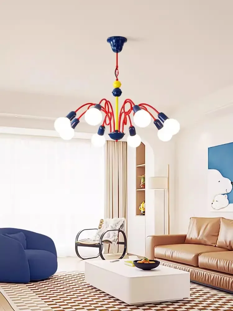 Colorful and cute living room chandelier children's colorful boy girl bedroom dining creative