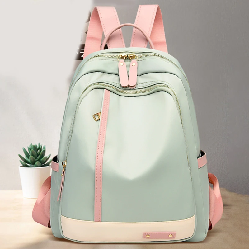 

Waterproof Nylon Women Backpack Fashion Anti-theft School Bag Designer Brand Female Large Capacity Travel Shoulder Handbag