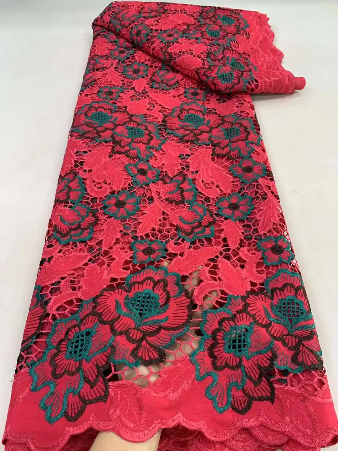 Африканская кружевная ткань из гипюра нигерийская вышивка шнура для рукоделия