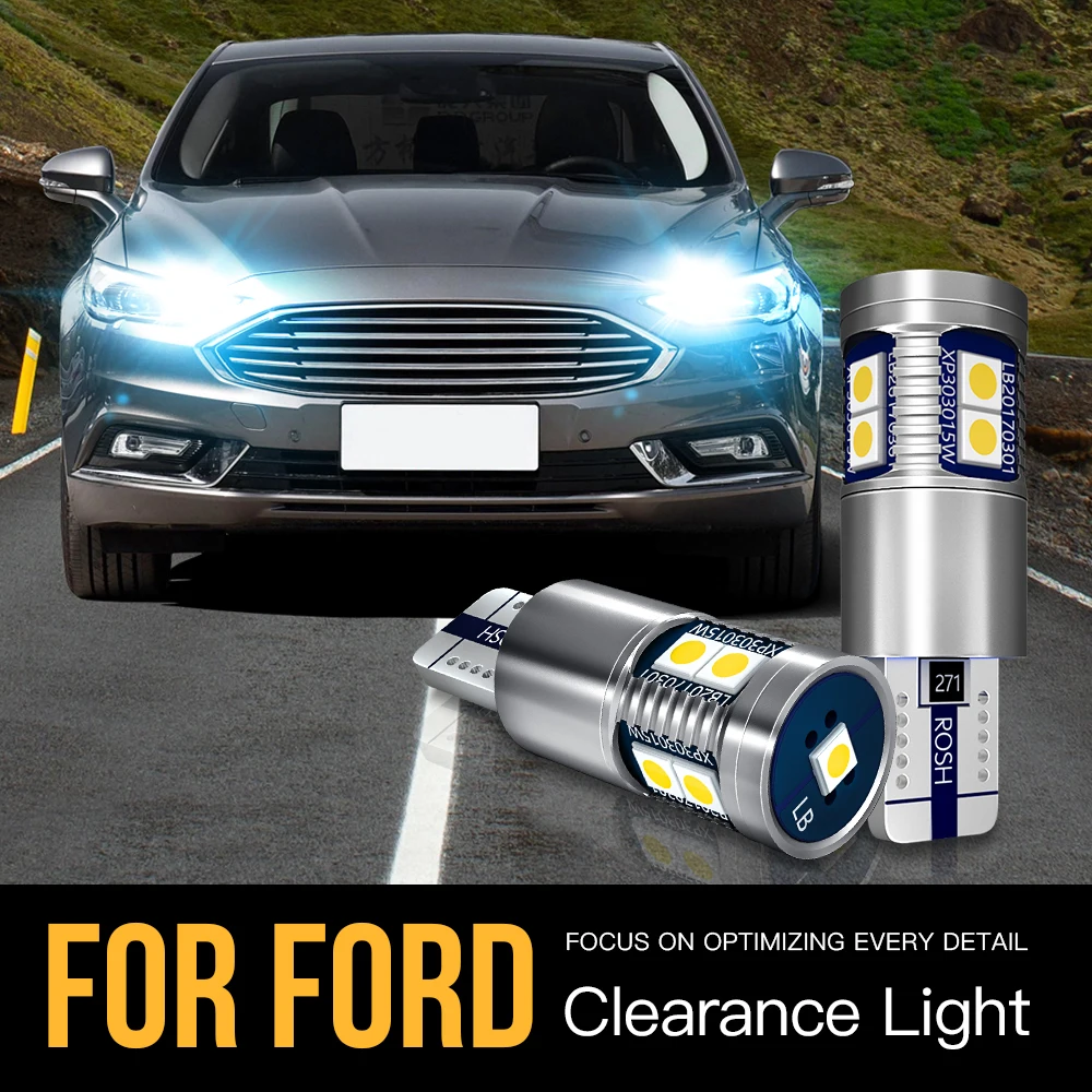 2 шт. W5W T10 Canbus СВЕТОДИОДНЫЙ парковочный фонарь для Ford C-Max Fiesta Focus 3 Fusion Galaxy Ka Kuga Mondeo 4 5