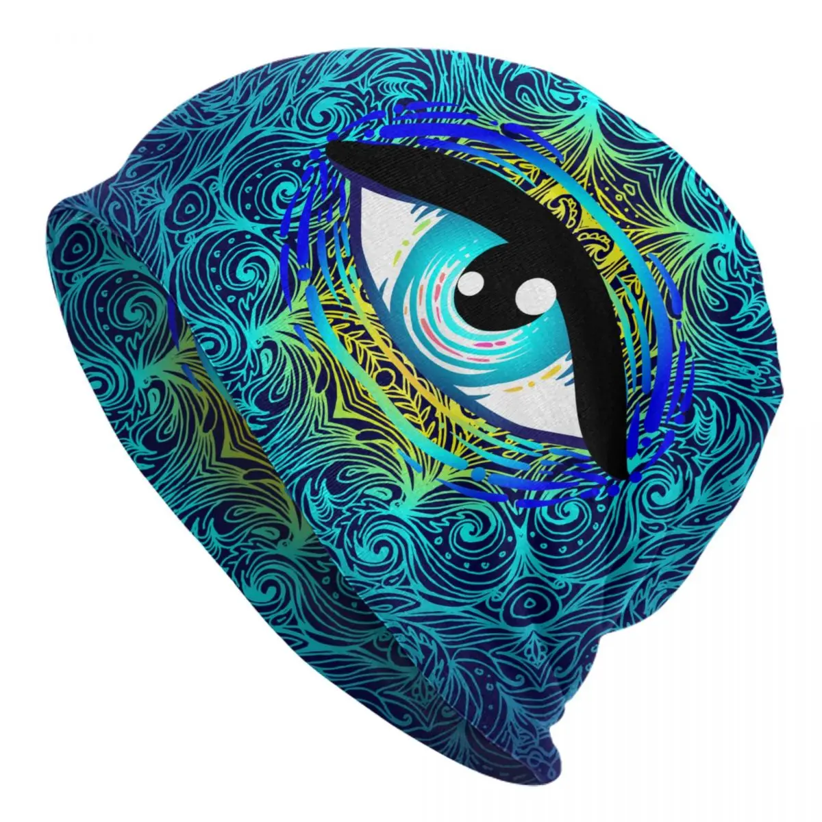 

Women Men Beanie Hat Sacred Geometry Symbol With All Seeing Eye Warm Spring Winter Outdoor Hip-hop Beanie Cap