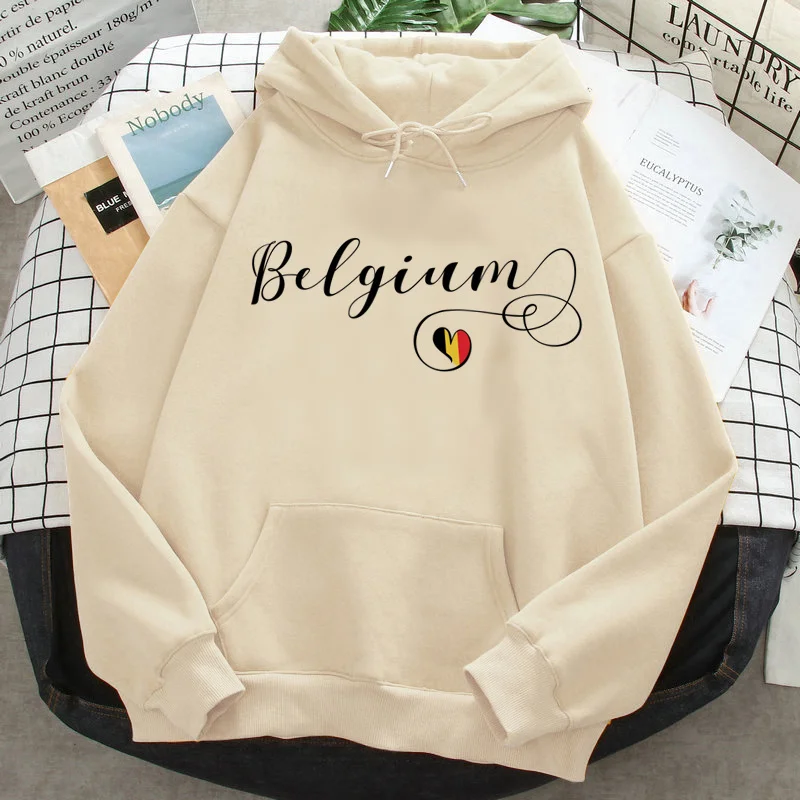 Belgium hoodies women Ulzzang Korea harajuku female sweatshirts streetwear harajuku