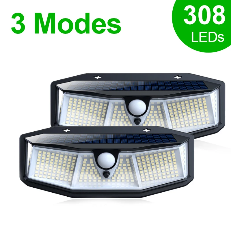 308 Solar LED Light Outdoor Solar Light Human Body Induction Garden Rainproof Lighting Corridor Light Outdoor Sunshine