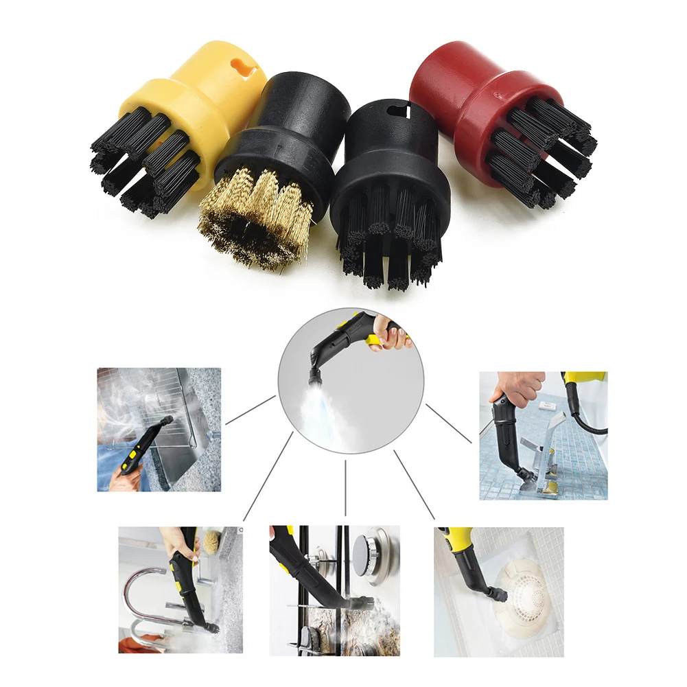 

2,863-058 щетки для паровой очистки, 4 шт., аксессуары для Karcher SC1, SC2, SC3, SC4, SC5, SC7, сменные круглые, практичные