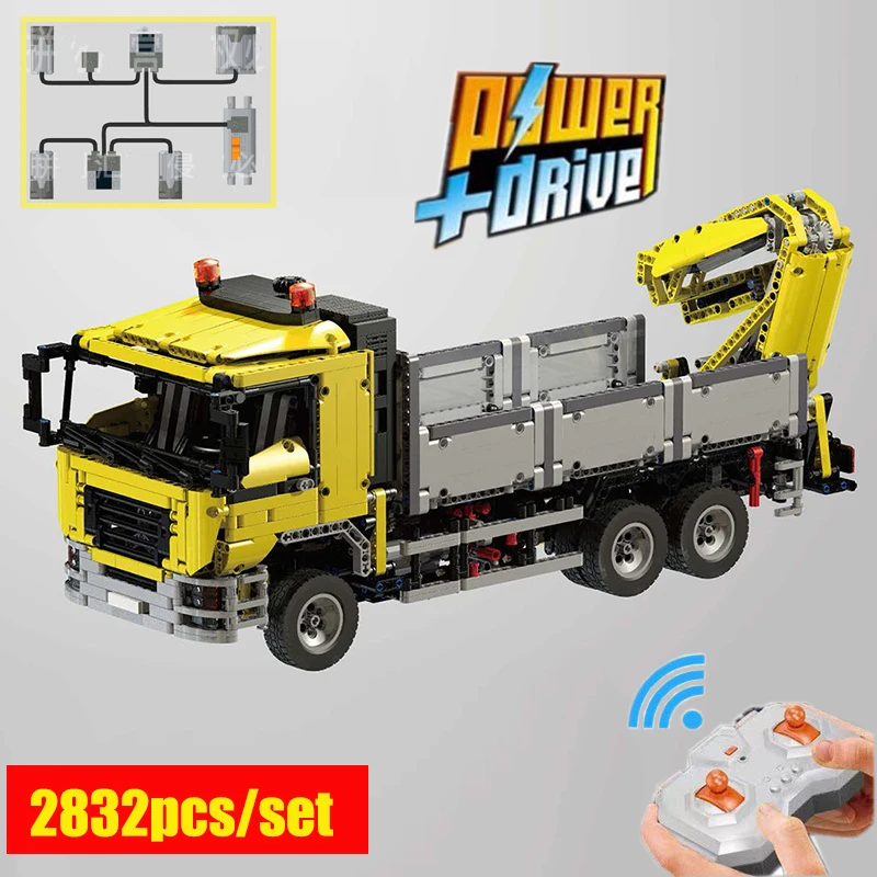 

NEW MOC-4156 MAN Transport Truck Power Function RC Motor vehicle Building Blocks Children Toys Educational Kids Christmas Gifts