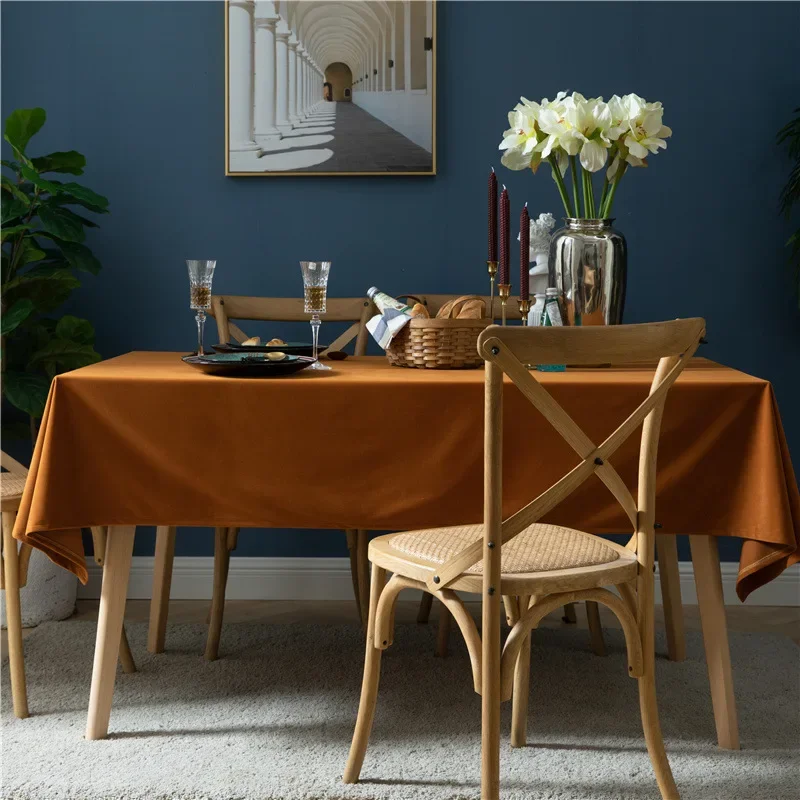 Сплошной цвет мягкая скатерть темно-зеленая утолщенная красная конференц-белая