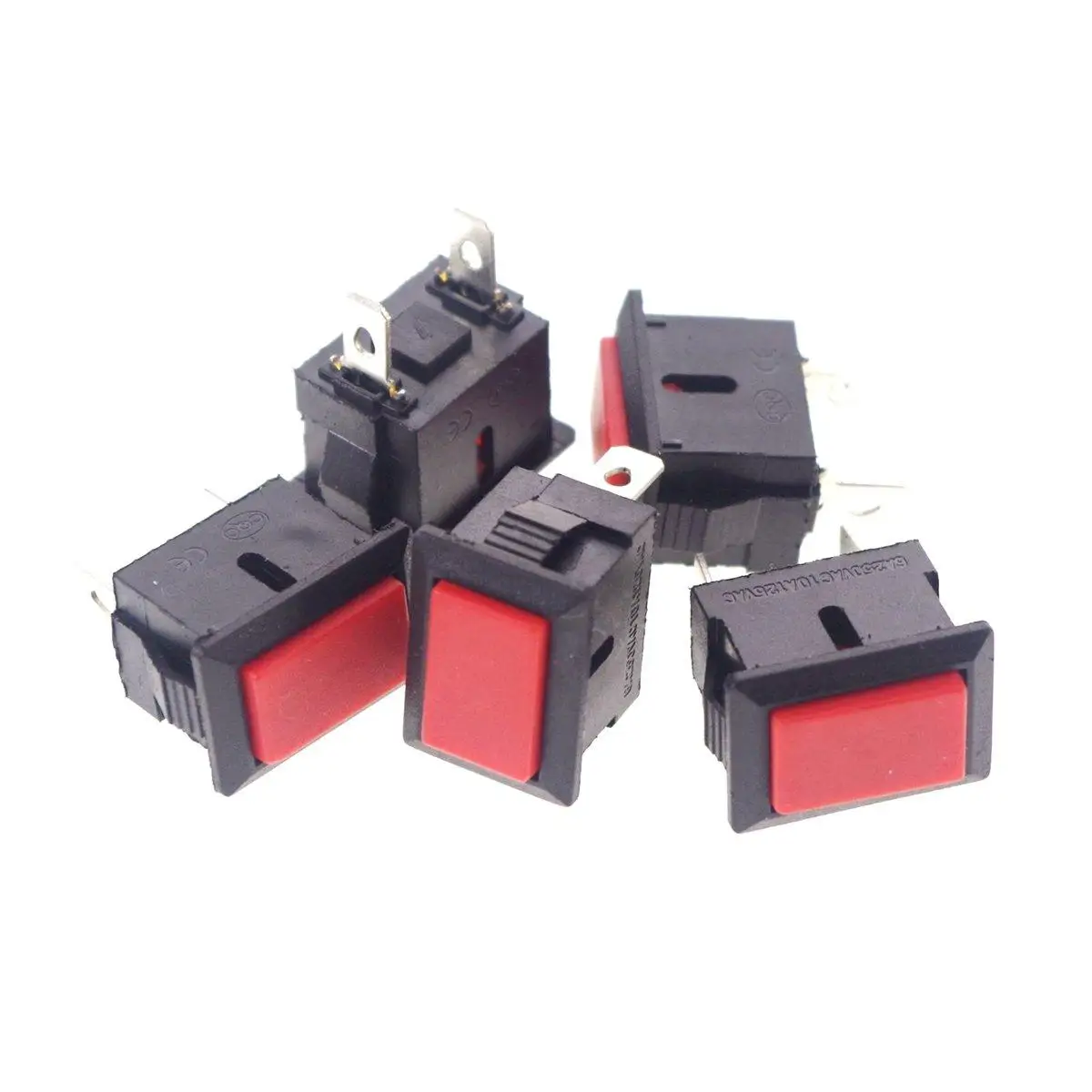 

10 шт., КРАСНЫЙ 2-контактный кнопочный переключатель