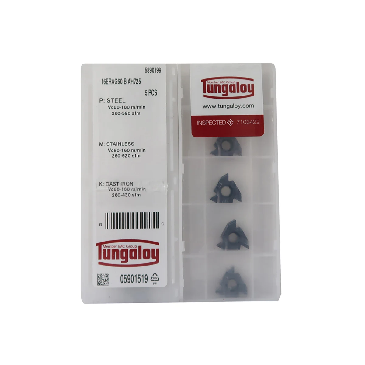 Tungaloy 100% оригинальный 16ER 16ERG60 16ERG55 16ERAG60 16ERAG55 16ER8UN 16ER30ISO токарный станок с ЧПУ -