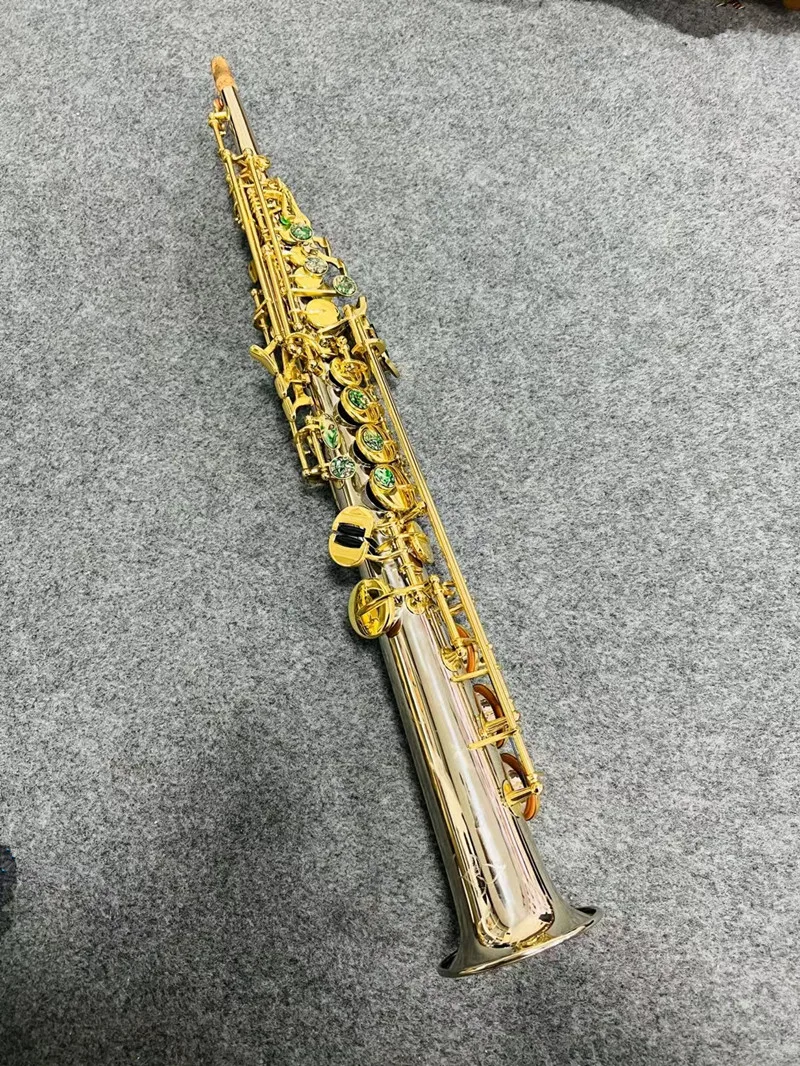 

Made in Japan Soprano Saxophone WO37 All-In-One Nickel Silver Gold Key With Case Sax Soprano Mouthpiece Ligature Reeds Neck Free