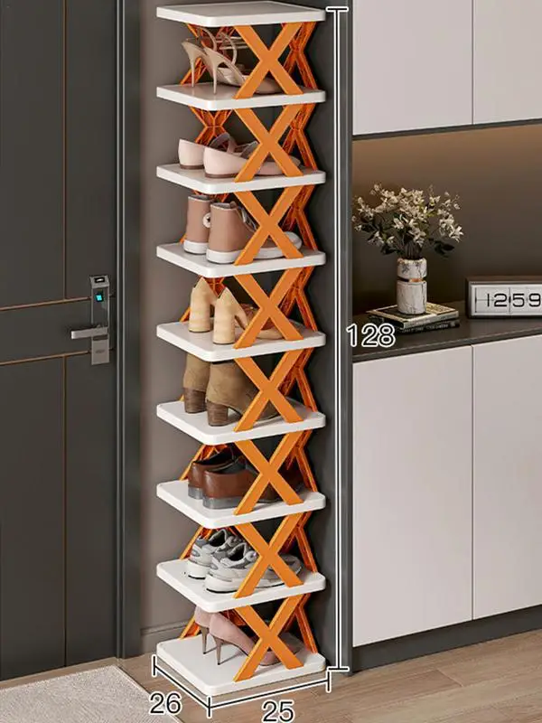 

9 Layer Stackable Shoe Rack Multi-layer Foldable Shoes Storage Shelf Household Space Saving Easy-assembled Shoe Organizer