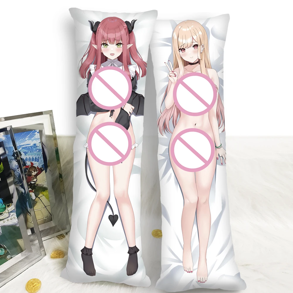 

My Dress Up Darling Dakimakura Kitagawa Marin 2 Side Print Bedding Cushion Cover Custom Case Anime Body Pillow Pillowcase