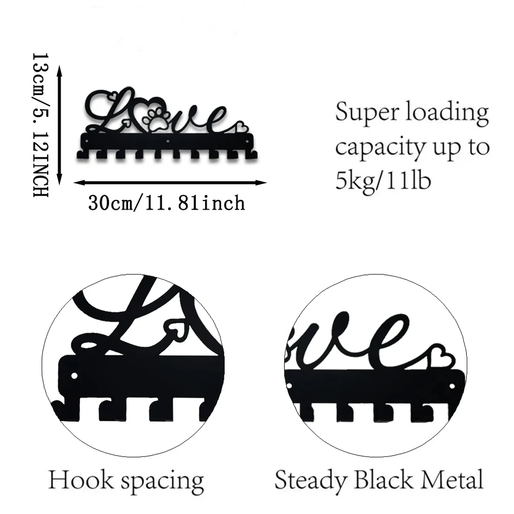 1 шт. металлический держатель для ключей 10 крючков