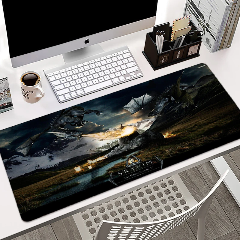 

Skyrim Mouse Pad HD Pattern Gamer 90x40CM Notbook Mouse Mat Large Gaming Mousepad XXL Padmouse PC Desk Computer Accessories