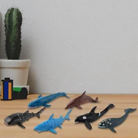plastic marine animal model whale shark tigers shark for preschool kids simulated marine animal model toys preschool kids