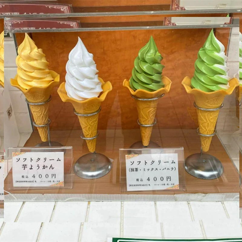 В Япония Хоккайдо витрина для мороженого реквизит вафельная корзина мягкая
