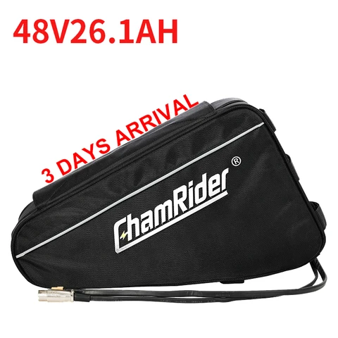 Треугольная батарея ChamRider, 48 В, 72 в, 52 в, литиевая батарея для электровелосипеда, электровелосипеда, 60 в - изображение