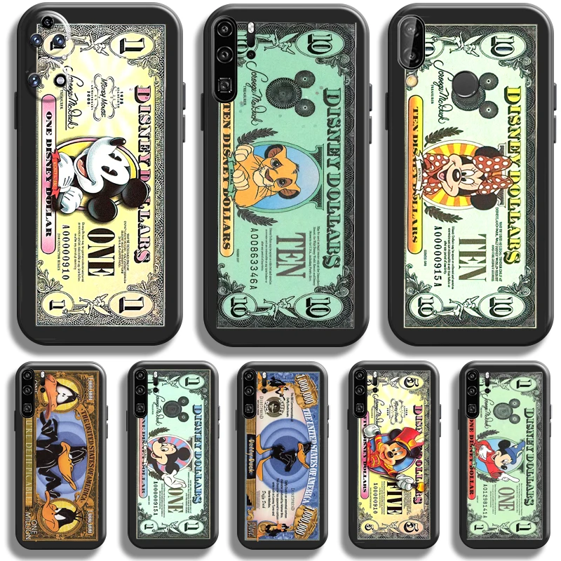 

Luxury Dollar US Mickey Mouse For Huawei P50 P40 P30 P20 Pro Lite 5G Phone Case Huawei P Smart 2019 2021 Soft Coque Carcasa