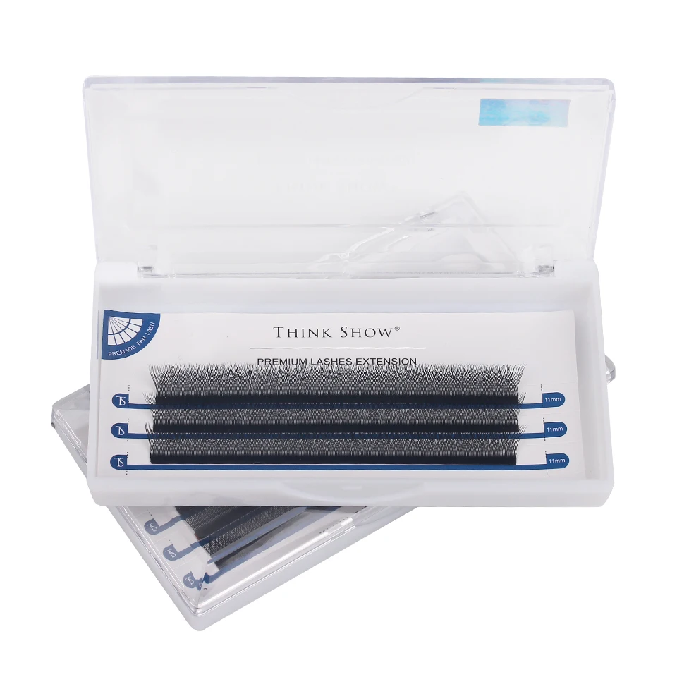 YY Черный цвет C Curl 0 07 мм Наращивание ресниц Цветущие готовые вееры Искусственная