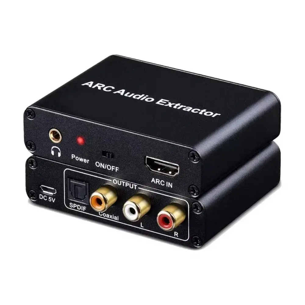 Фото DAC SPDIF Коаксиальный RCA ARC Аудиоадаптер 192KHz L/R Коаксиальный SPDIF разъем ARC Аудиоадаптер Экстрактор 3.5мм Джек Выходной Сплиттер №5