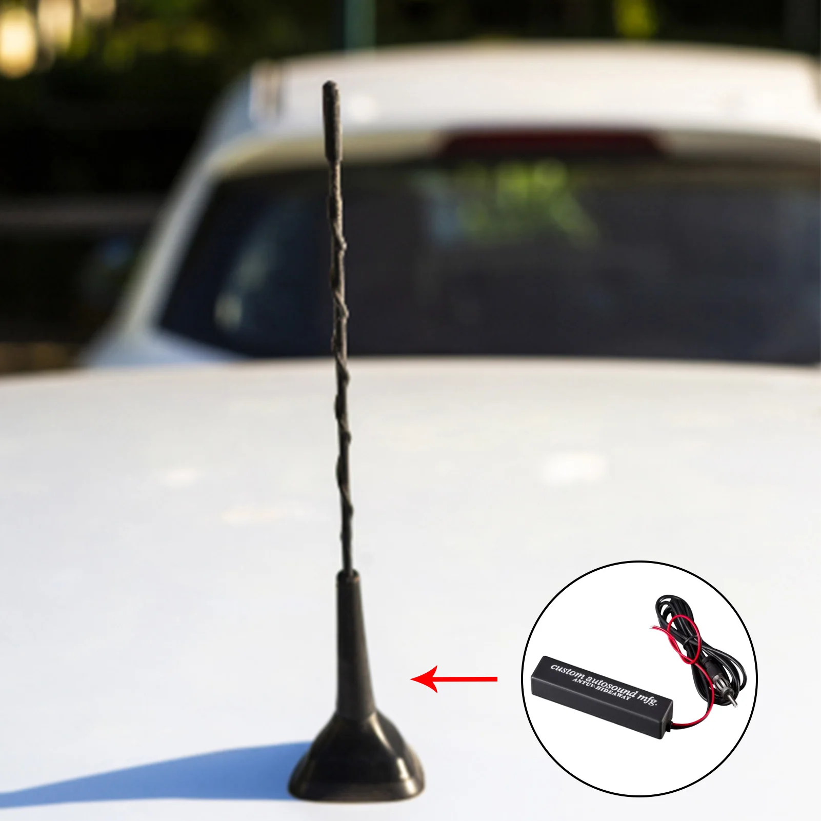 

Car Antenna Amplified Antenna Assembly Car Radio Antenna 12v Electronic Stereo Am Fm Car Radio Antenna Black Spiral Antenna