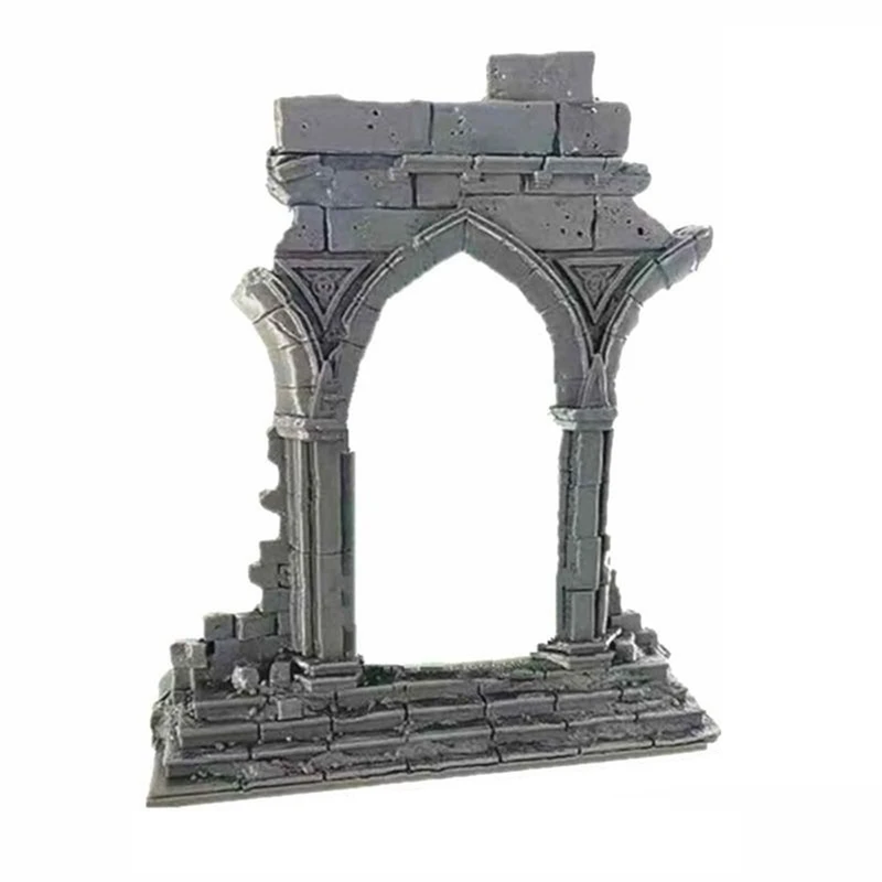 

Resin Ornaments Office Desktop Decoration Sculpture Time Space Portals Resin Statue Ruined Archway Portals