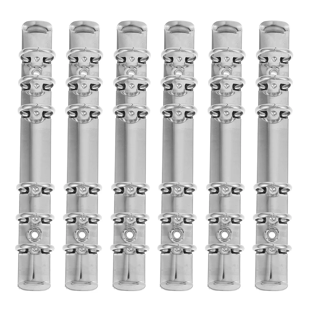 

Binder Ring Loose Leaf Mechanism Binding Book Notebook Rings 6 Metal Clips A6 Spiral Strips Document A4 Spine Bars Discs Disc