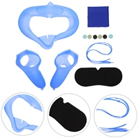 1 set vr lens cover silicone handle covers vr protecting accessory compatible for quest2 vr protection