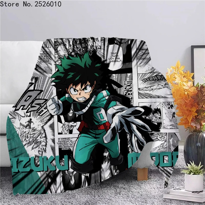 

Anime My Hero Academia Flannel Blanket 3D Printed Flannel Blanket for Bed Home Decoration Fashion Office Throws Blanket 07