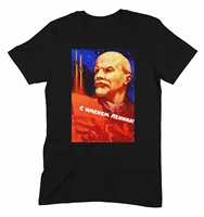 hot sale cccp communist russia socialist lenin poster t shirt summer cotton short sleeve o neck mens t shirt new s 3xl